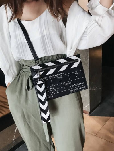 Movie Prop Design Pu Leather Casual Women's Clutch Envelope Bag Women Shoulder Bags Crossbody Messener Bag