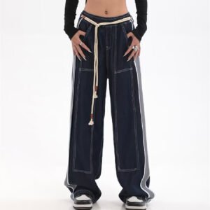 Loose Wide Leg Straight Trousers