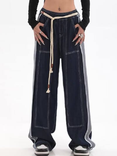 Loose Wide Leg Straight Trousers