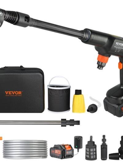 Cordless Pressure Washer, 652-PSI 1.0 GPM Portable Power Cleaner, Handheld High-Pressure Car Washer Gun With 4.0Ah Battery, Charger, 6-in-1 Nozzle, For Home/Floor Cleaning & Watering
