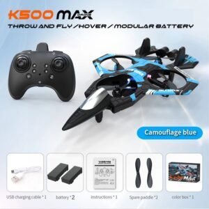 A Set Of Four-rotor Drone Fighter Jets, Equipped With A Remote Control, Featuring One-key Takeoff/landing, 360° Flipping And Hovering, And Speed Switching Functions, Suitable As A Gift.