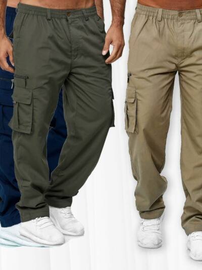Men's Casual Multi-pocket Loose Straight Cargo Pants