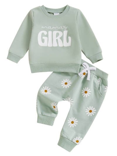 Children's Letter Sweater Trousers Suit