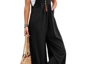 Women's Solid Color Casual Suspender Trousers