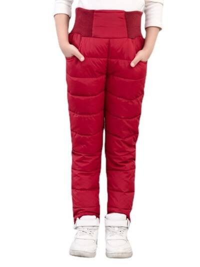 Children's High-waisted Warm Cotton Trousers