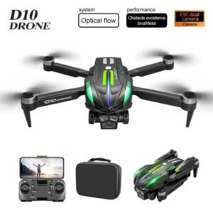 D10 Remote Control Obstacle Avoidance Drone, Gradient Flow Technology, Integrated Four-Directional Obstacle Avoidance System, Brushless Motor And Optical Flow Electronic Speed Controller
