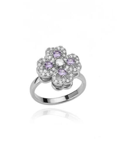 Rotate Rings For Women,Zircon Stainless Steel Open Adjustable Ring  Gift Jewelry
