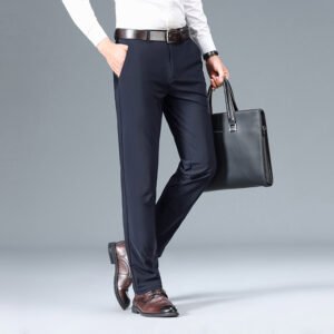 Men's High Elastic Jinammonia Ice Silk Casual Pants