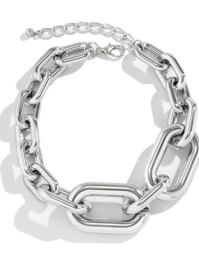 Necklaces For Women, Silver Chain Necklace Chunky,Necklace Link Chain Choker Vintage Heavy Metal Thick Chain