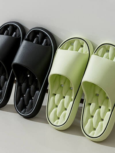 Non-slip Design Bathroom Slippers Home Summer Thick Sole Floor Bedroom House Shoes For Women Men