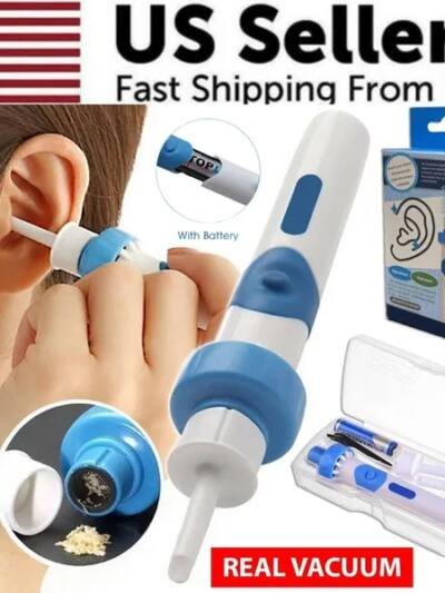 Safety Electric Cordless Vacuum Ear Cleaner Wax Remover Painless Cleaning Tool