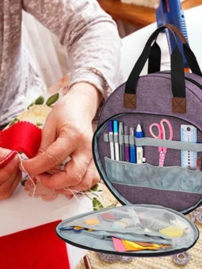 Ladies Embroidery Tool Set Storage Tote Bag