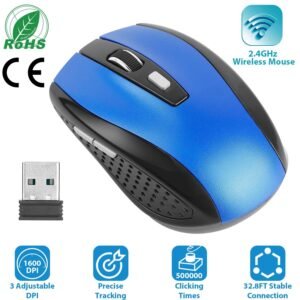 2.4G Wireless Gaming Mouse Optical Mice WIth Receiver 3 Adjustable DPI 6 Buttons For PC Laptop Computer Macbook