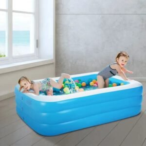 Inflatable Swimming Pools Family Swim Play Center Pool Blow Up Kiddie Pool For Family Inflatable Lounge Pool For Kids Baby Adult Inflatable Water Ball Pool