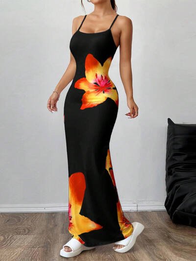 Sling Dress Skinny Sheath One-step Skirt