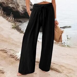 Women's Cotton And Linen Wide-leg Beach Pants Casual Pants