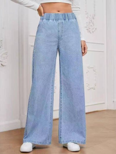 Wide Leg Jeans Straight Fashion Casual Straight Pants Women's Comfortable Street Style Trousers