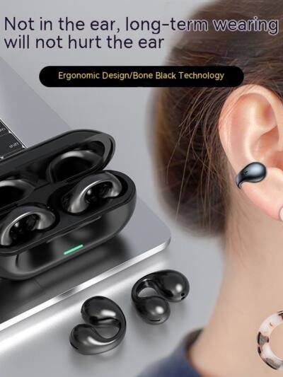 Wireless Ear Clip Bluetooth Headset TWS Comfortable Wear Not In-Ear Sports Wireless Bone Conduction 5.3 Bluetooth Headset