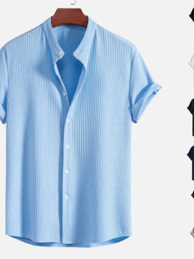Short Sleeve Loose Shirt Top Summer Mens Clothing