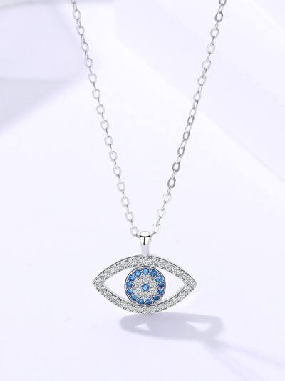 s925 Sterling Silver Jewelry European and American Atmospheric Demon Eye Necklace Eye Pendant