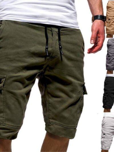 Men Casual Jogger Sports Cargo Shorts Military Combat Workout Gym Trousers Summer Mens Clothing