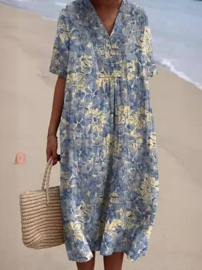 Women's Comfortable Loose Printed Long Dress