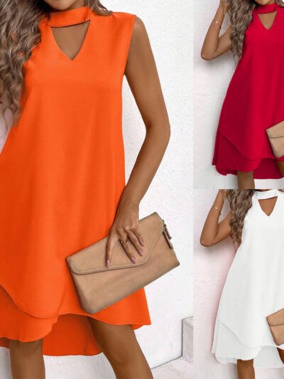 Casual Comfortable Asymmetrical And Loose-fitting Dress