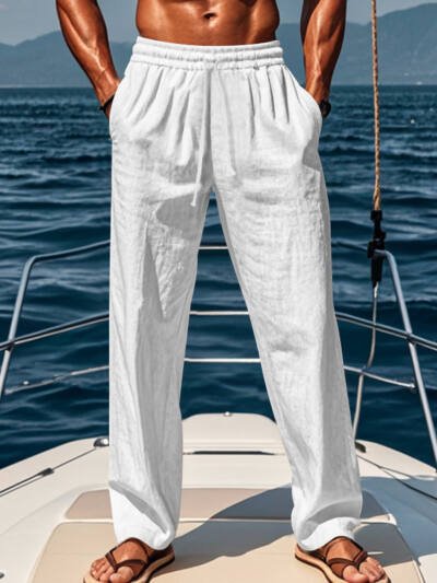 Breathable Cotton And Linen Loose Leisure Sports Trousers