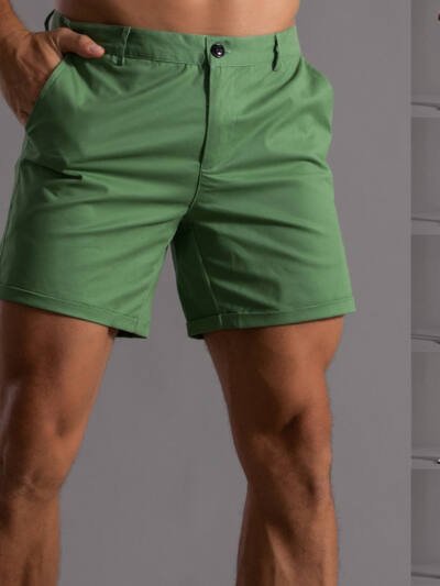 Men's Shorts With Pockets Fashion Summer Button Beach Pants