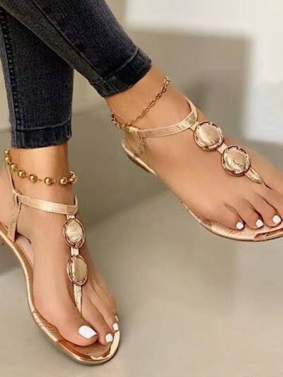 Women's Summer New Casual Flat Thong Beach Sandals