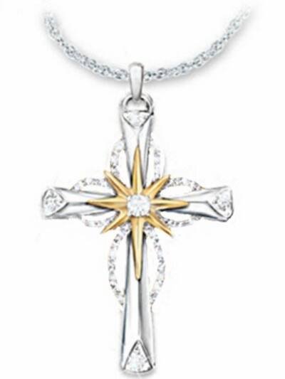 Octagonal Star Cross Alloy Pendant