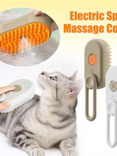 Cat Steam Brush Steamy Dog Brush 3 In 1 Electric Spray Cat Hair Brushes For Massage Pet Grooming Comb Hair Removal Combs Pet Products