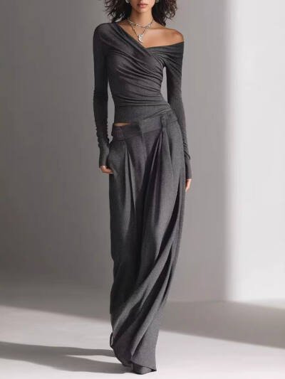 Women's Casual Long-Sleeve Pants Set