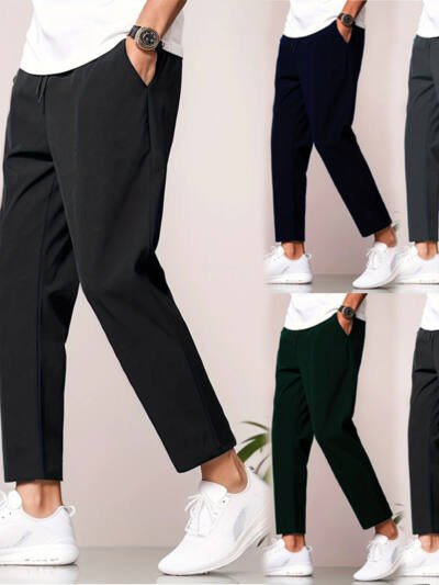 Autumn Leisure Slim-fitting Ankle Length Trousers