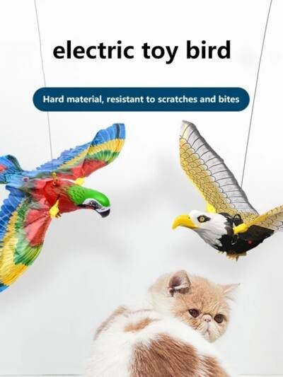 Simulation Bird Cat Interactive Pet Toys Hanging Eagle Flying Teasering Play Kitten Dog Toys Animals Cat Accessories Supplies