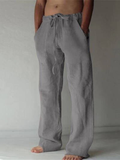 Fashionable Thin Linen Casual Pants