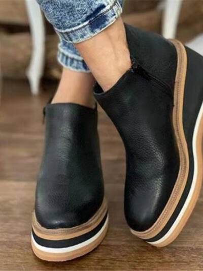 Women's Chelsea Boots Platform High Heel Fashion Boots Plus Size Shoes