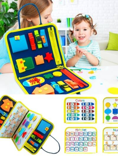 New Busy Book Children's Busy Board Dressing And Buttoning Learning Baby Early Education Preschool Sensory Learning Toy