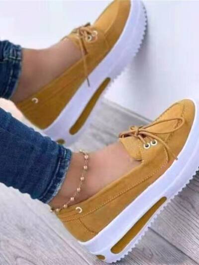 Casual Shoes Fashion Platform Heel Platform Peas Loafers
