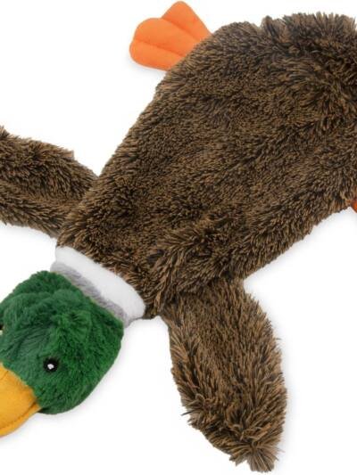 Best Pet Supplies 2-in-1 Stuffless Squeaky Dog Toys With Soft, Durable Fabric For Small, Medium, And Large Pets, No Stuffing For Indoor Play, Supports Active Biting And Play - 1Wild Duck
