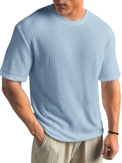 Casual Versatile Solid Color Men's Summer T-shirt