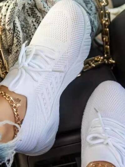 Flying Woven Sports Women's Mesh Breathable Casual Women's Shoes