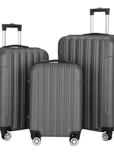 3-in-1 Multifunctional Large Capacity Traveling Storage Suitcase Luggage Set Dark Gray