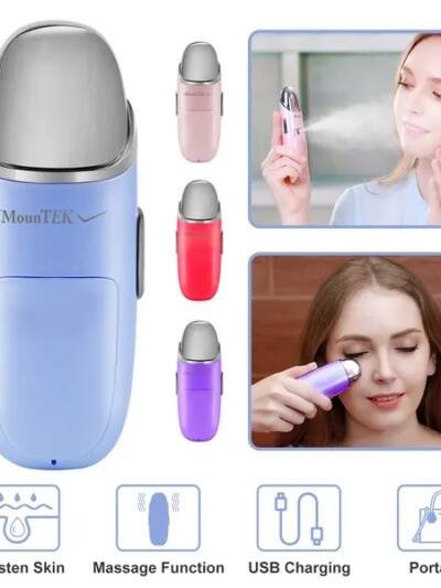 Nano Facial Mister Nano Cool Mist Facial Sprayer Portable Handy Face Steamer Moisturizing Massager USB Charge