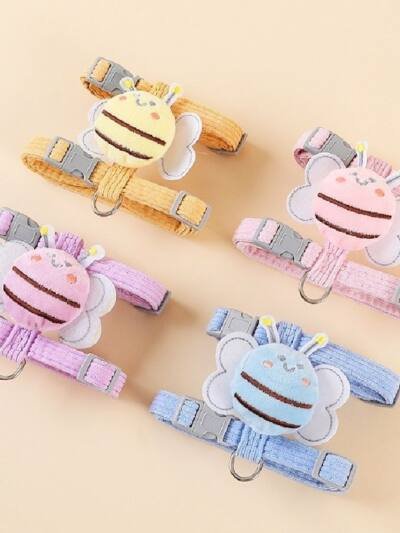 Small Cat Harness Wing Shaped Decorative Walking Vest Traction Rope Set