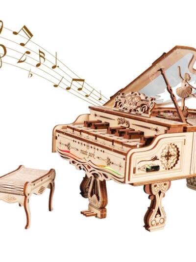 MUSIC PARK 3d Wooden Puzzle Piano Music Box Can Be Played Handmade Assembly Model Kit DIY Crafts Holidays Birthdays Christmas Gifts