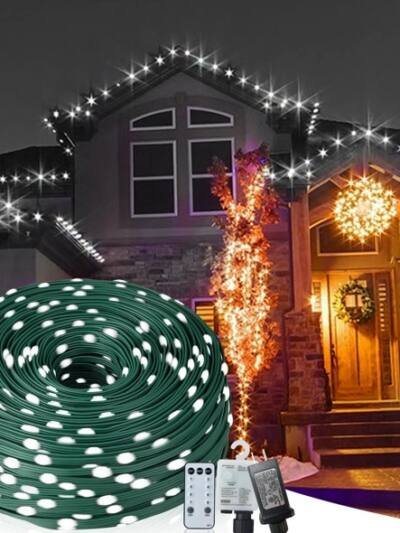 Christmas Rope Lights,1000LED 328Ft Outdoor Decorative String Strobe