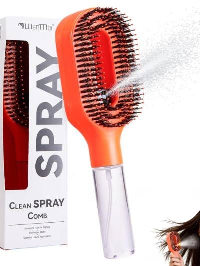 2in1 Sprayer Comb Detangling Scalp Massage Hairbrush With Spray Bottle Essential Oil Water Mist Spray Brush Anti-static Summer