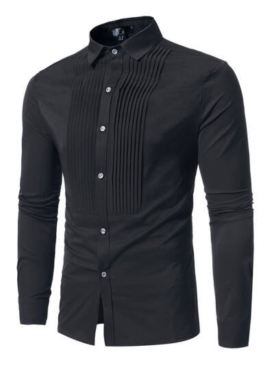 Royal Blue Wedding Tuxedo Shirt Men Brand Fashion Slim Fit Long Sleeve Mens Dress Shirts Business Casual Chemise Homme