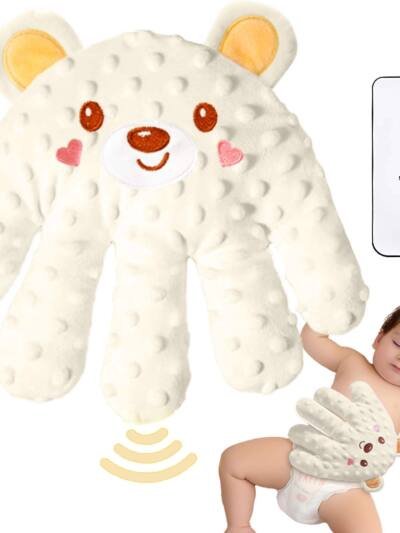 Electric Automatic Patting Device,Cute Baby Soothing Palm,Newborn Hand Gloves,Electric Baby Hand Pillow,Sleep Plush Animal Toy
